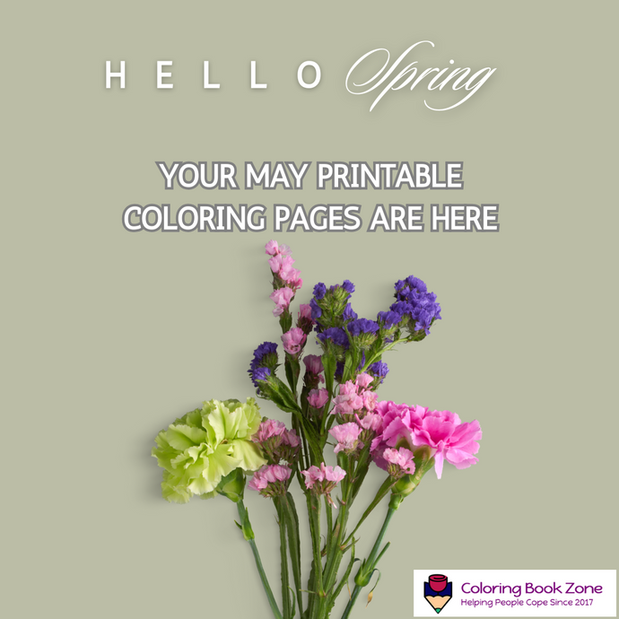 May Printable 5 Page Pack - Coloring Book Zone